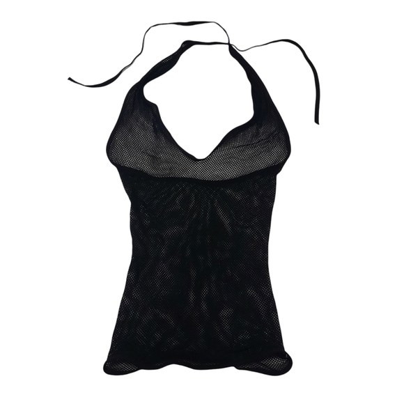 Fishnet Mesh Halter Top / Mini Dress - Picture 2 of 2